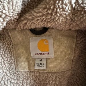 CARHARTT RELAXED FIT WASHED DUCK SHERPA-LINED UTILITY JACKET